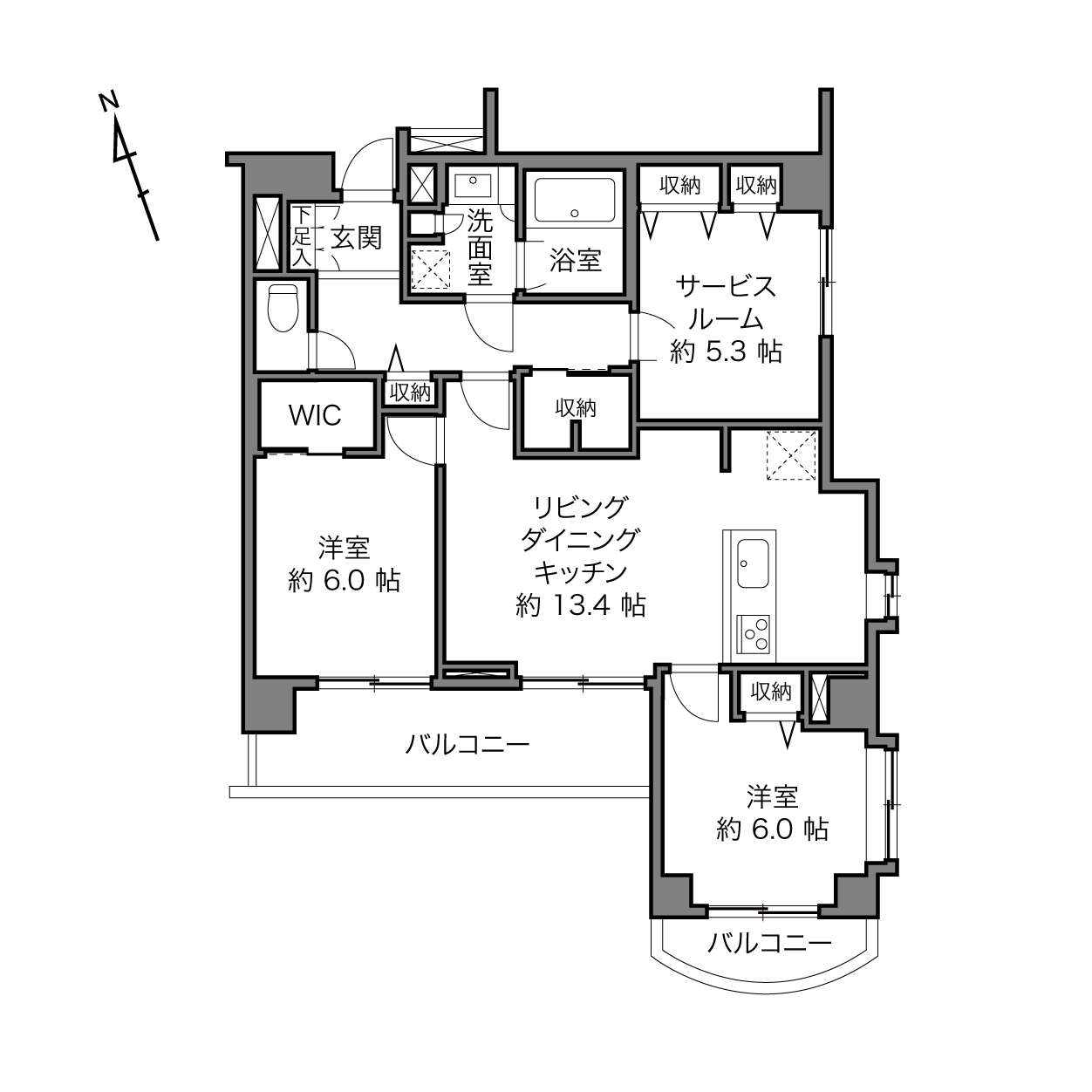 宮崎台駅 / 2SLDK / 74.66㎡