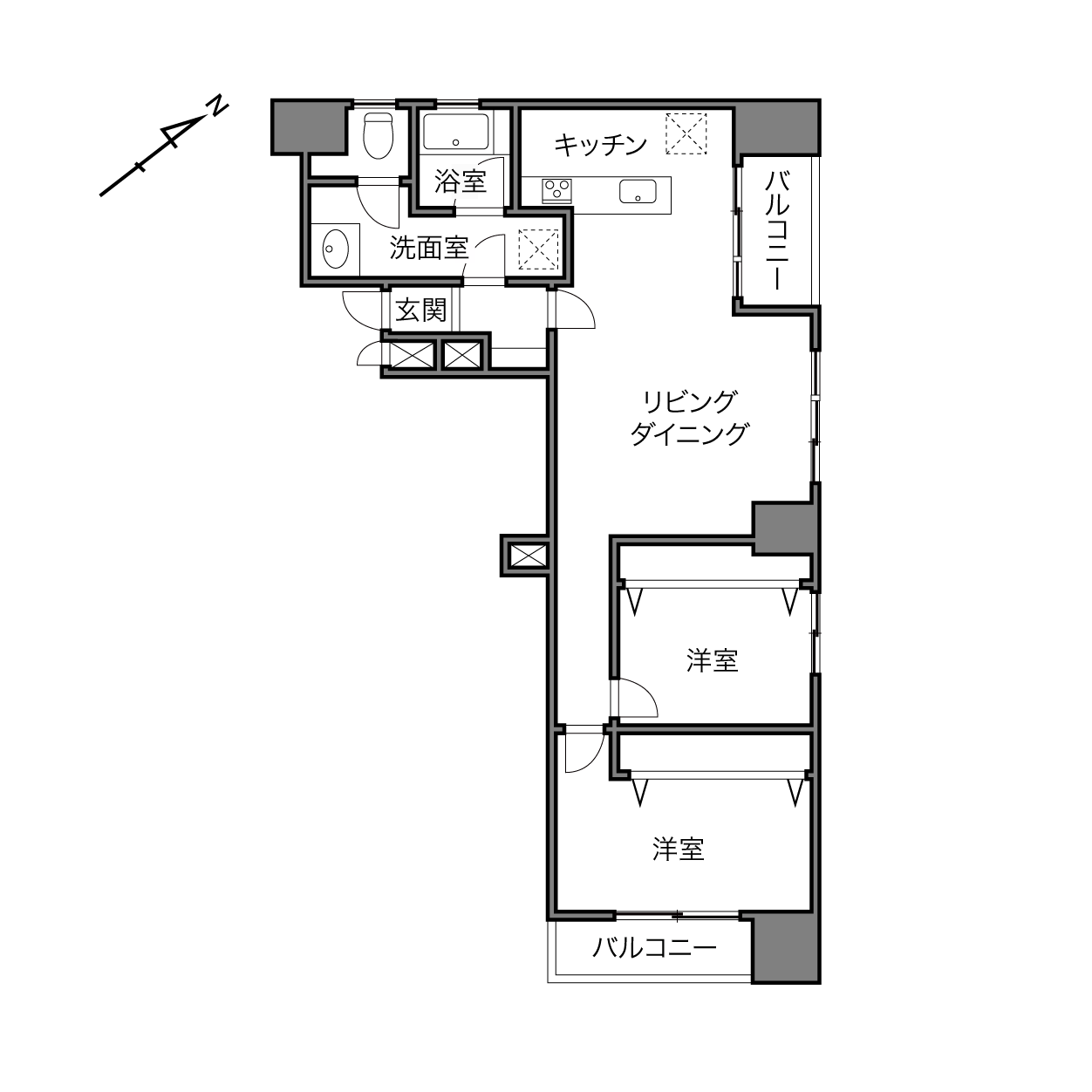 マンションウィスタリアの間取り画像