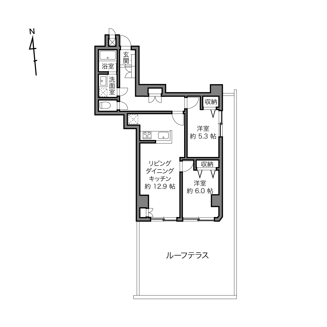 朝日サンライズ多摩川の間取り画像