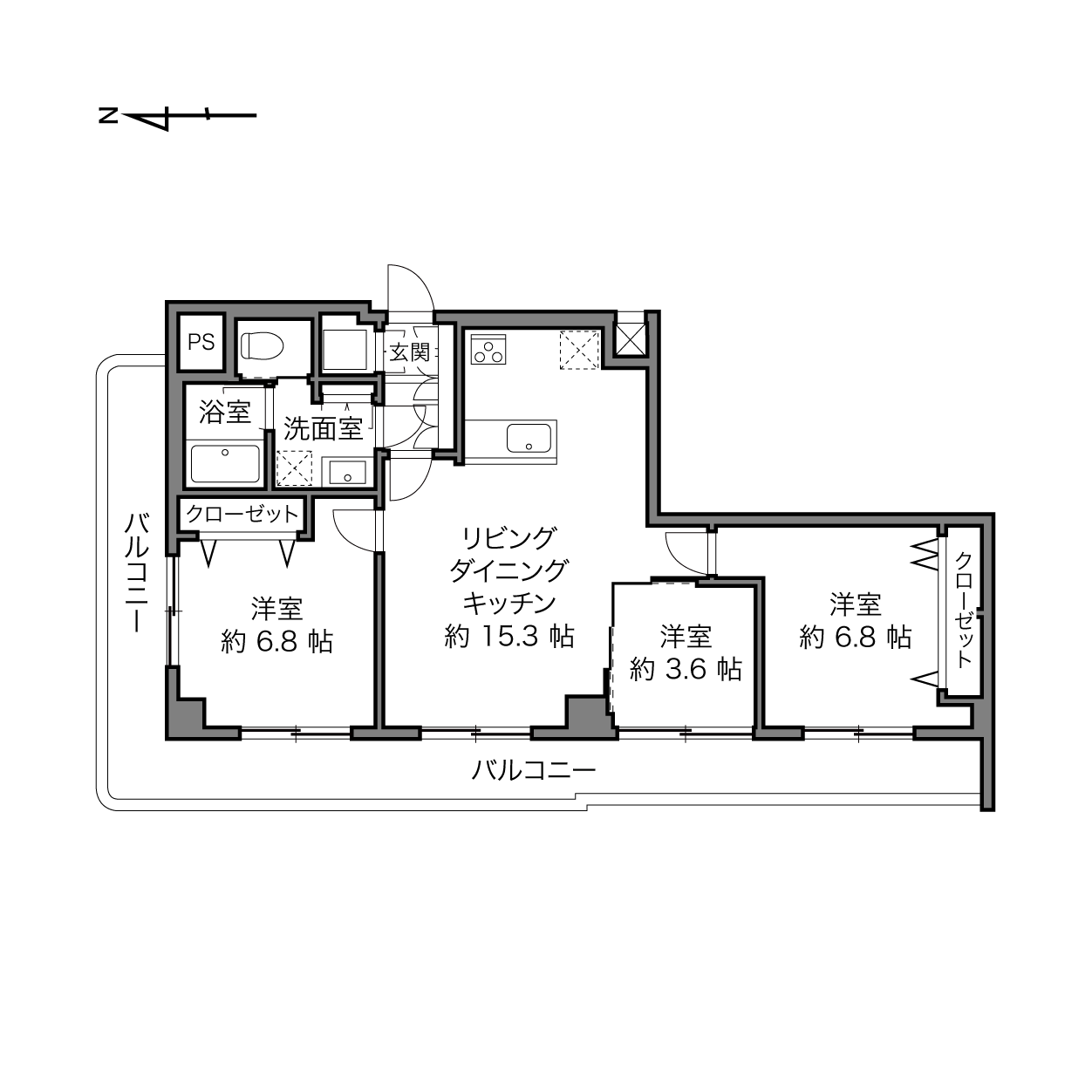 秀和大山レジデンスの間取り画像