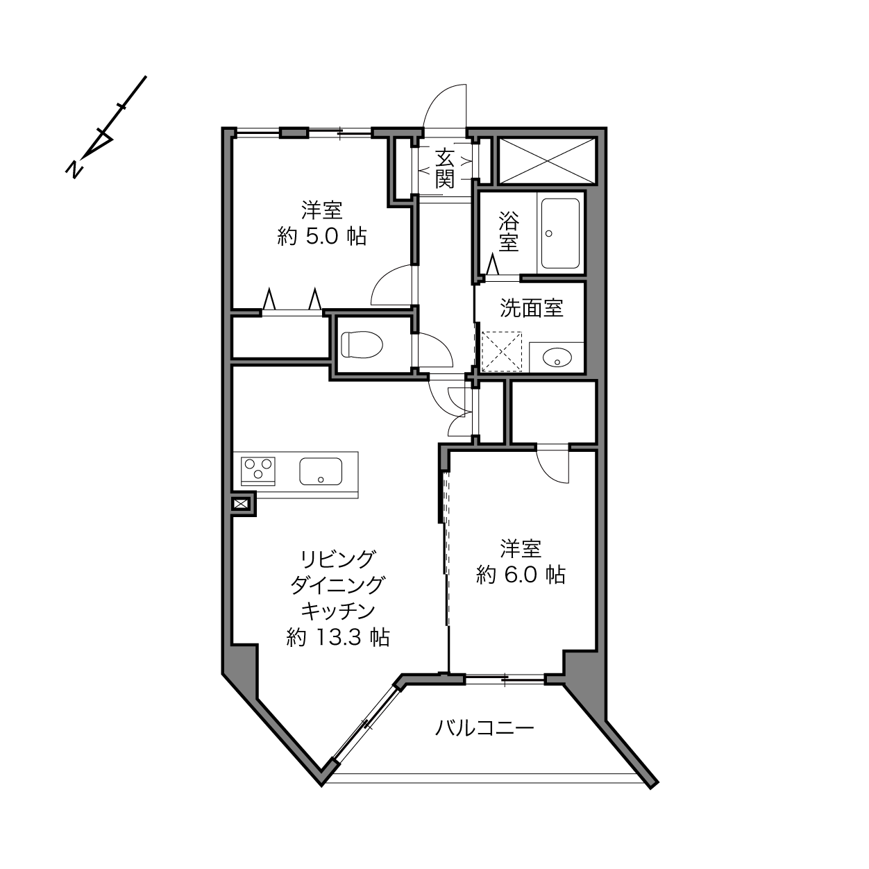 ライオンズガーデン幡ヶ谷の間取り画像