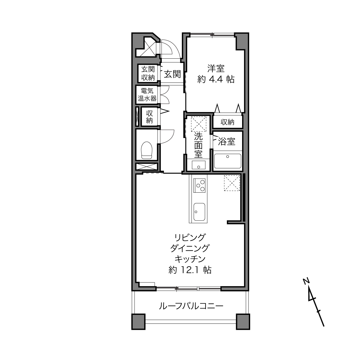 ライオンズマンション言問の間取り画像
