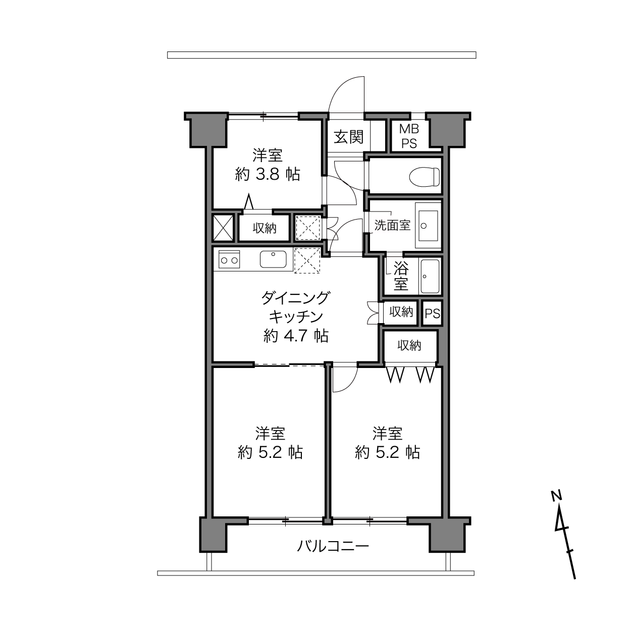 清澄ハイツの間取り画像