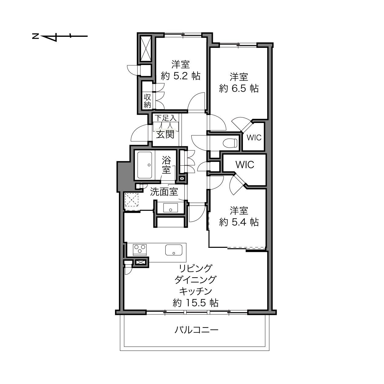 ザタワー&パークス田園都市溝の口の間取り画像