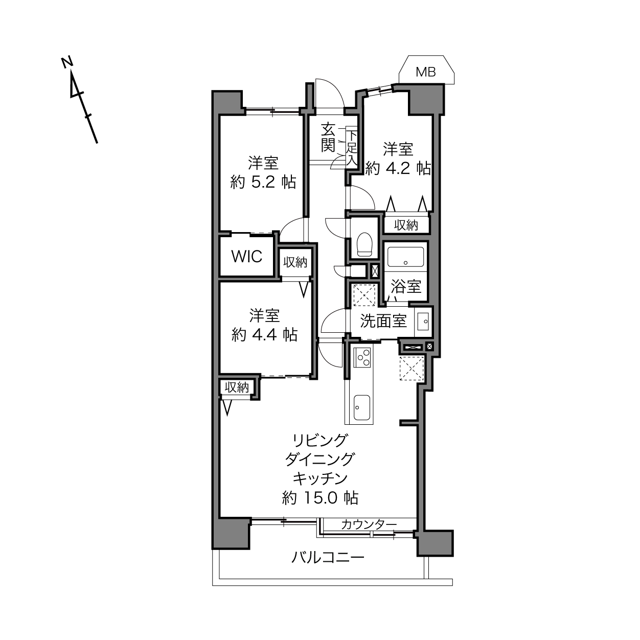 東急ドエルアルス菊名の間取り画像