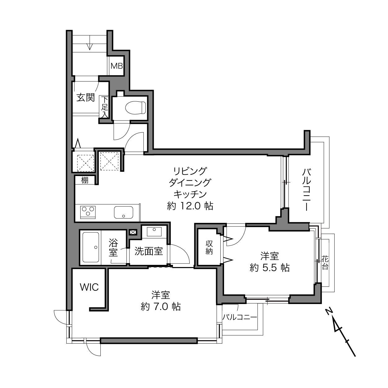 マートルコート豪徳寺の間取り画像