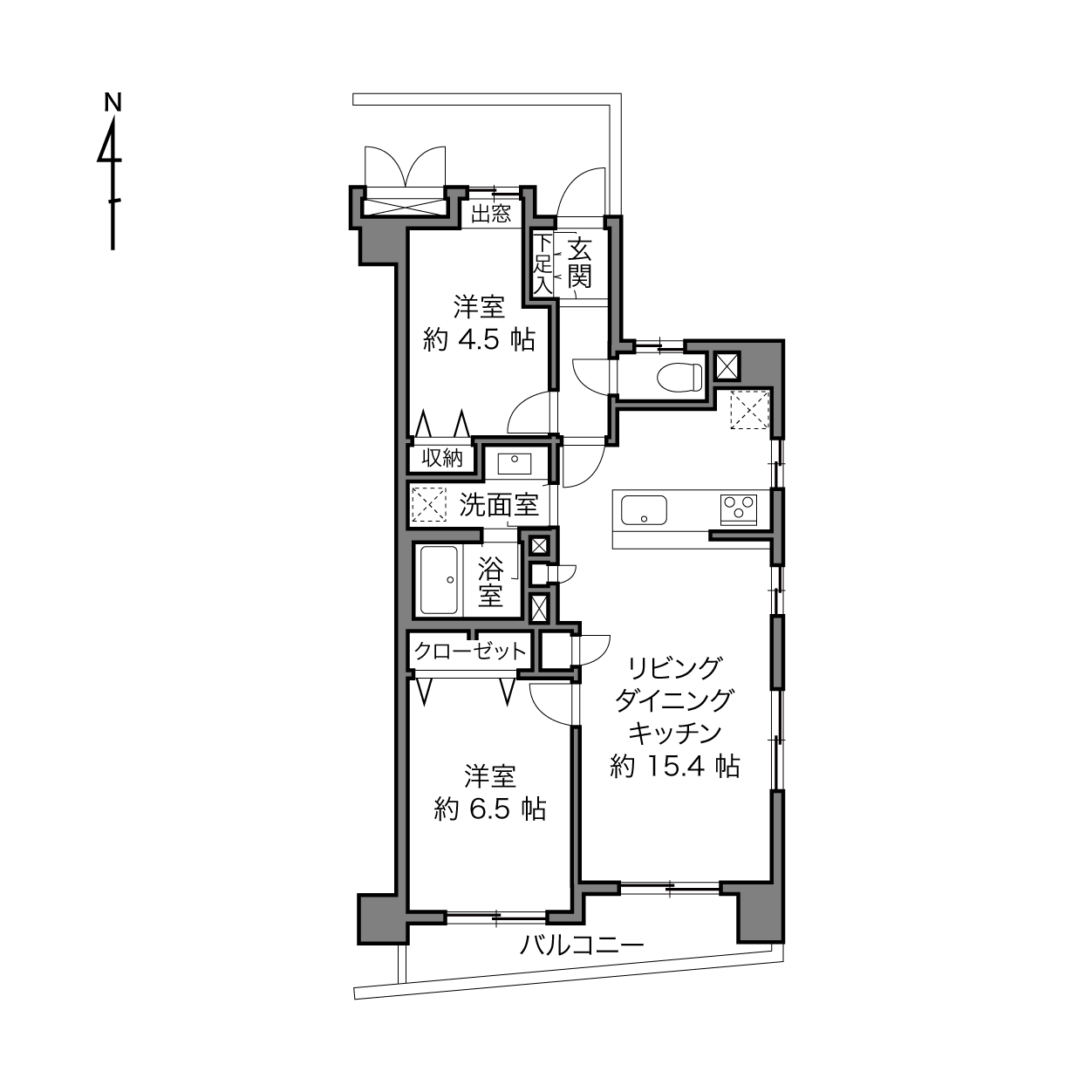 藤和シティホームズ明大前弐番館の間取り画像