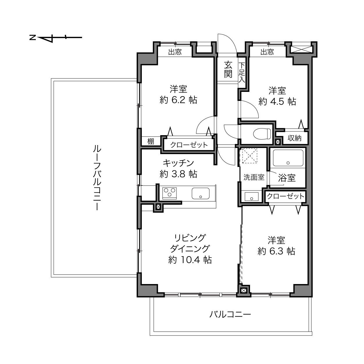 ビッグヴァン大倉山の間取り画像