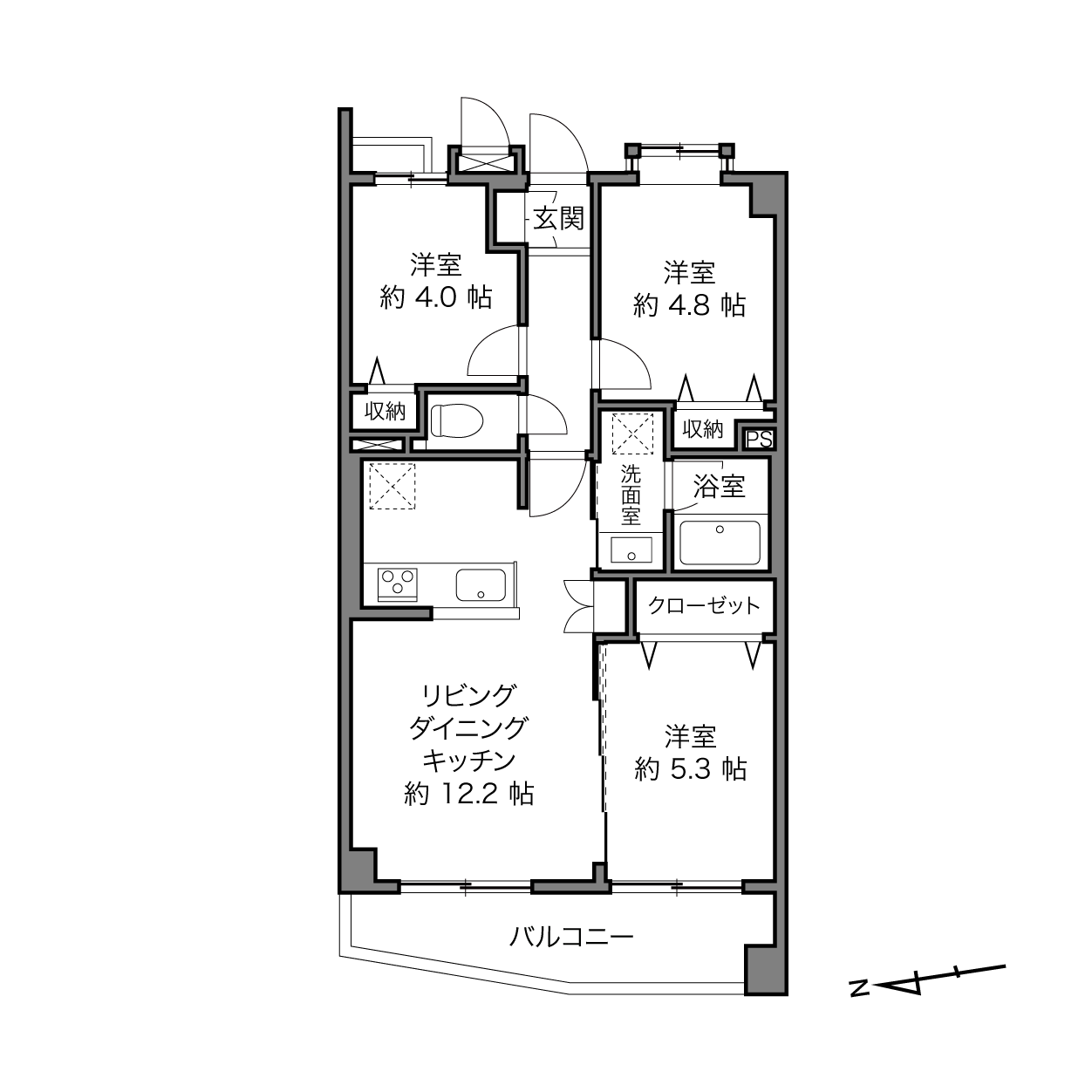 ライオンズマンション飛鳥山公園の間取り画像