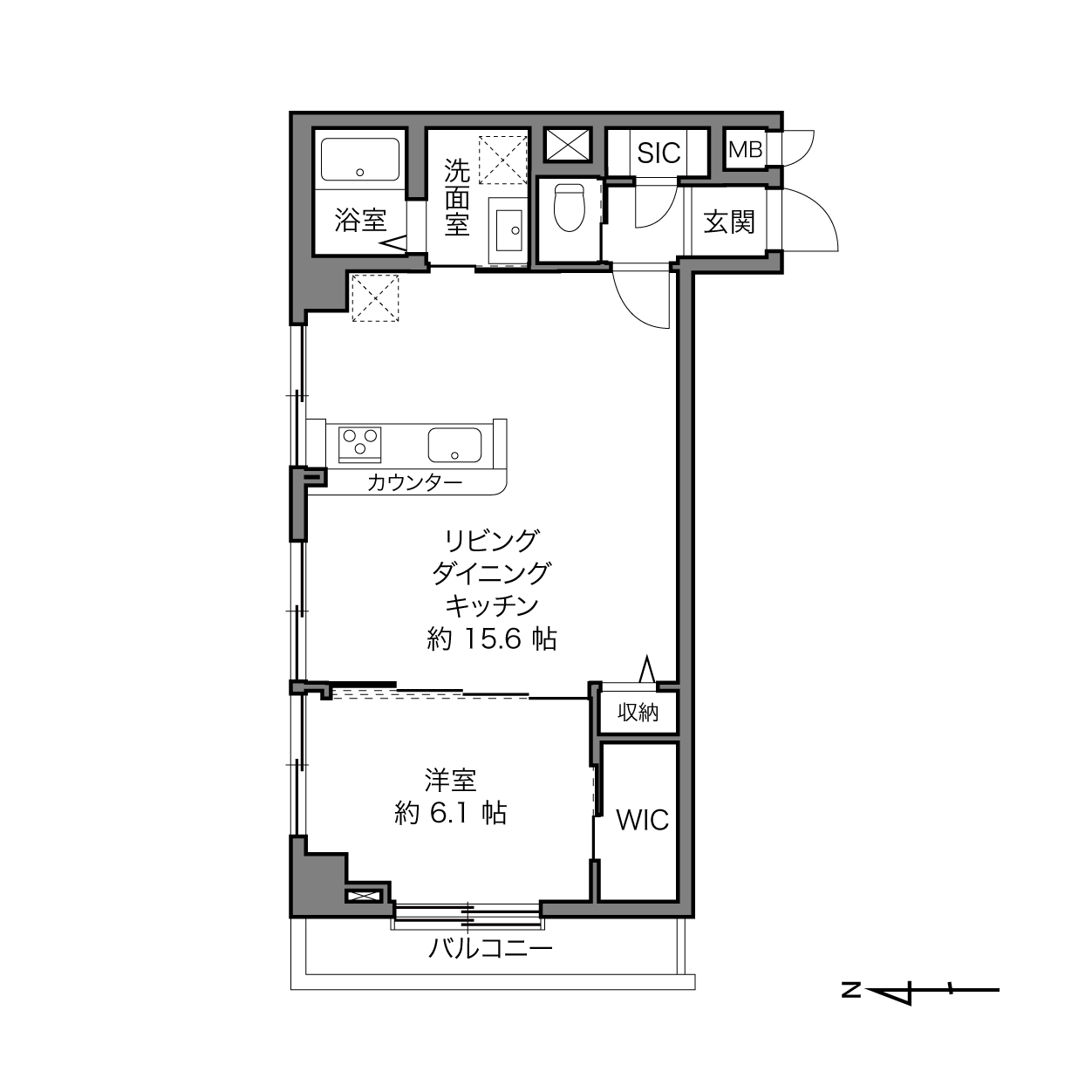 白山コーポラス西棟の間取り画像