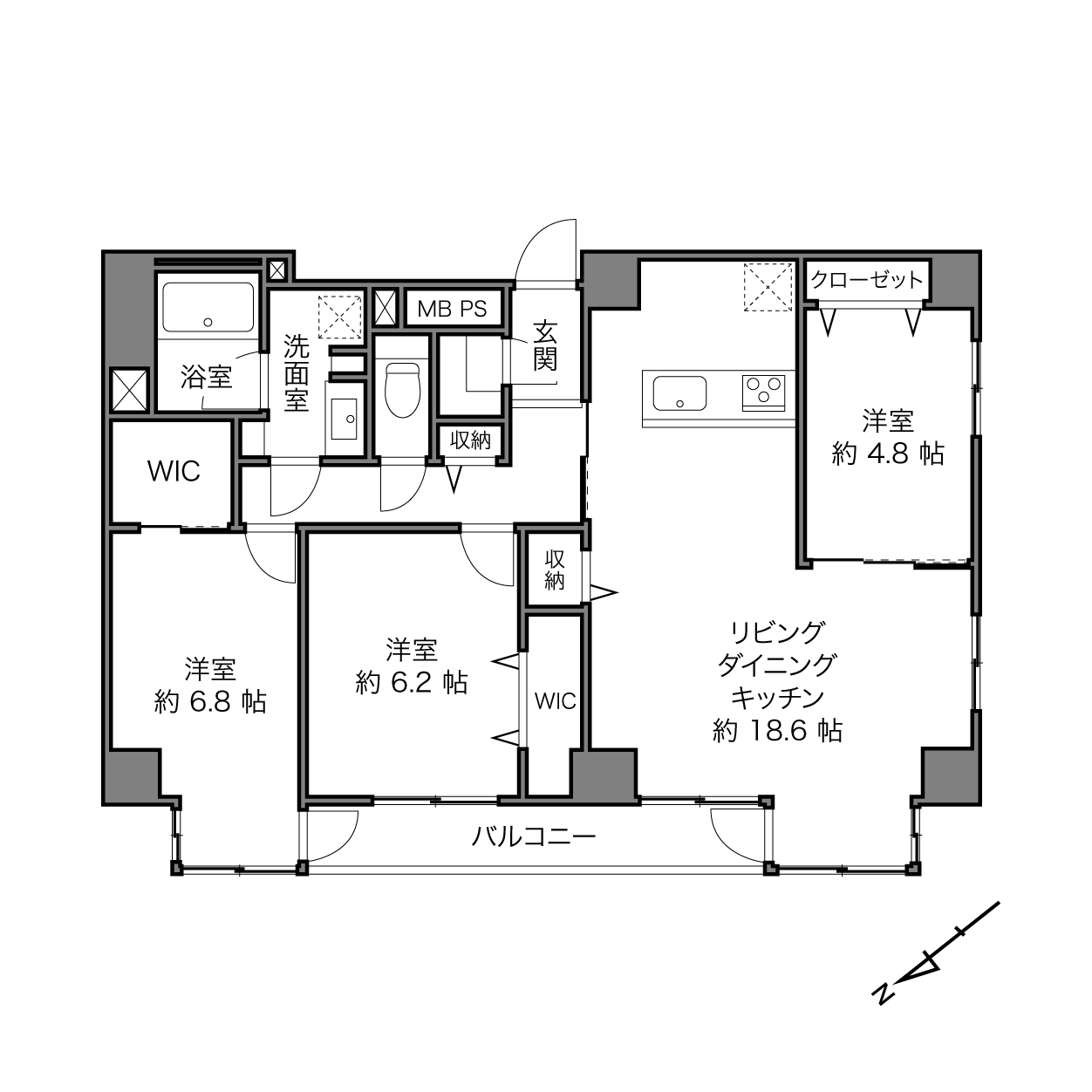 サンクレスト池之端の間取り画像