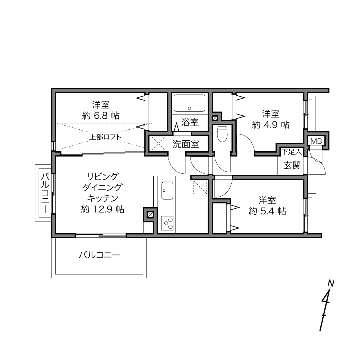 永福町駅 / 3LDK+ロフト / 60.14㎡