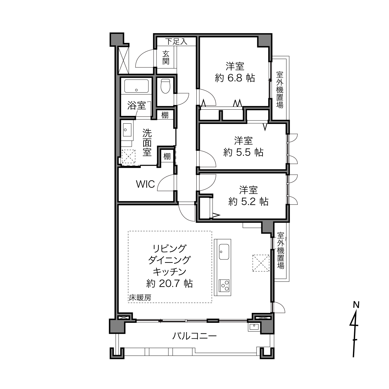 あざみ野駅 / 3LDK / 91.10㎡