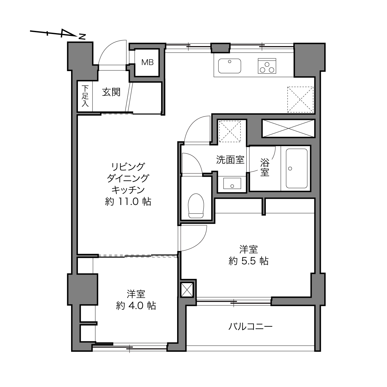 シャトー文京の間取り画像