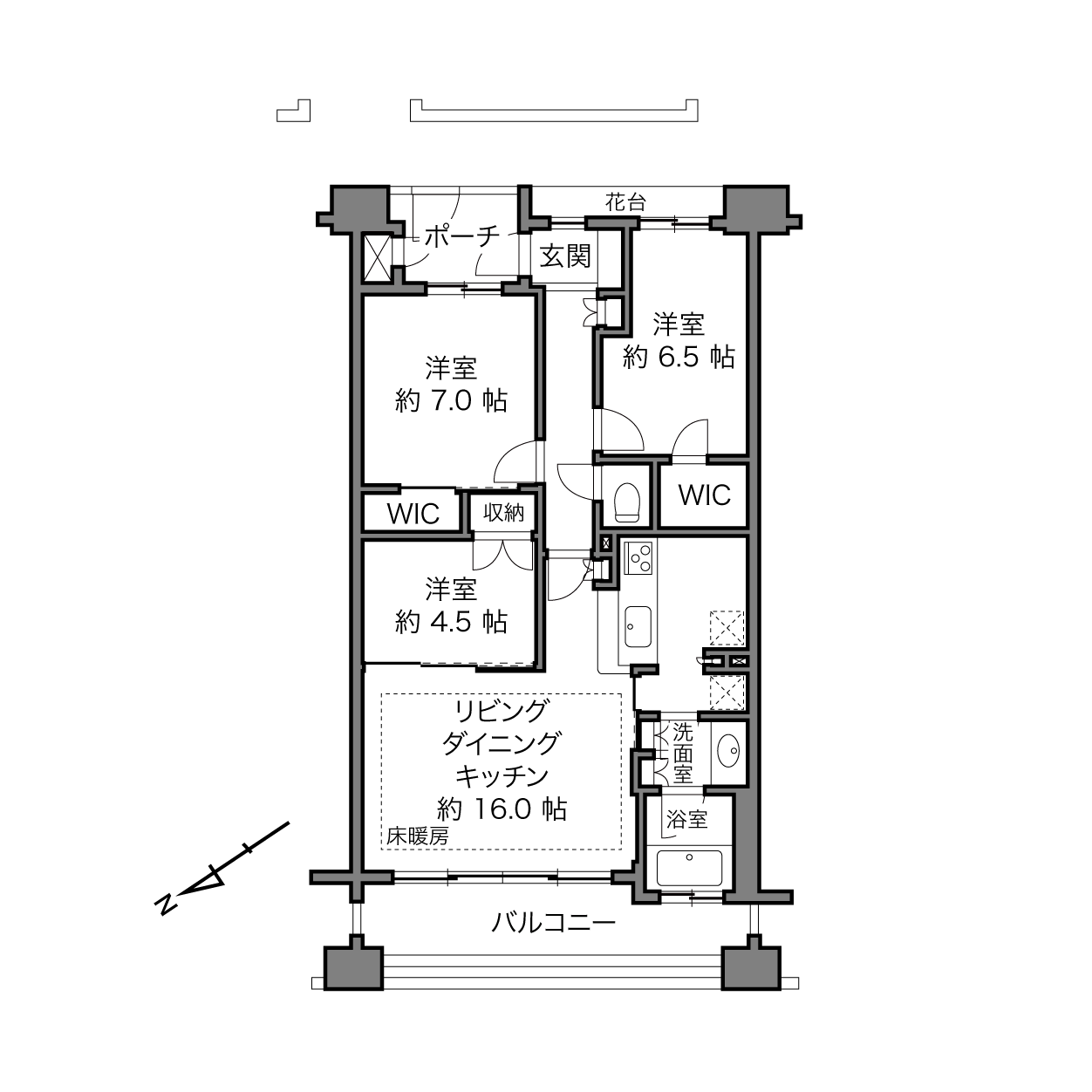 パークホームズ上板橋ヒルトップレジデンスの間取り画像