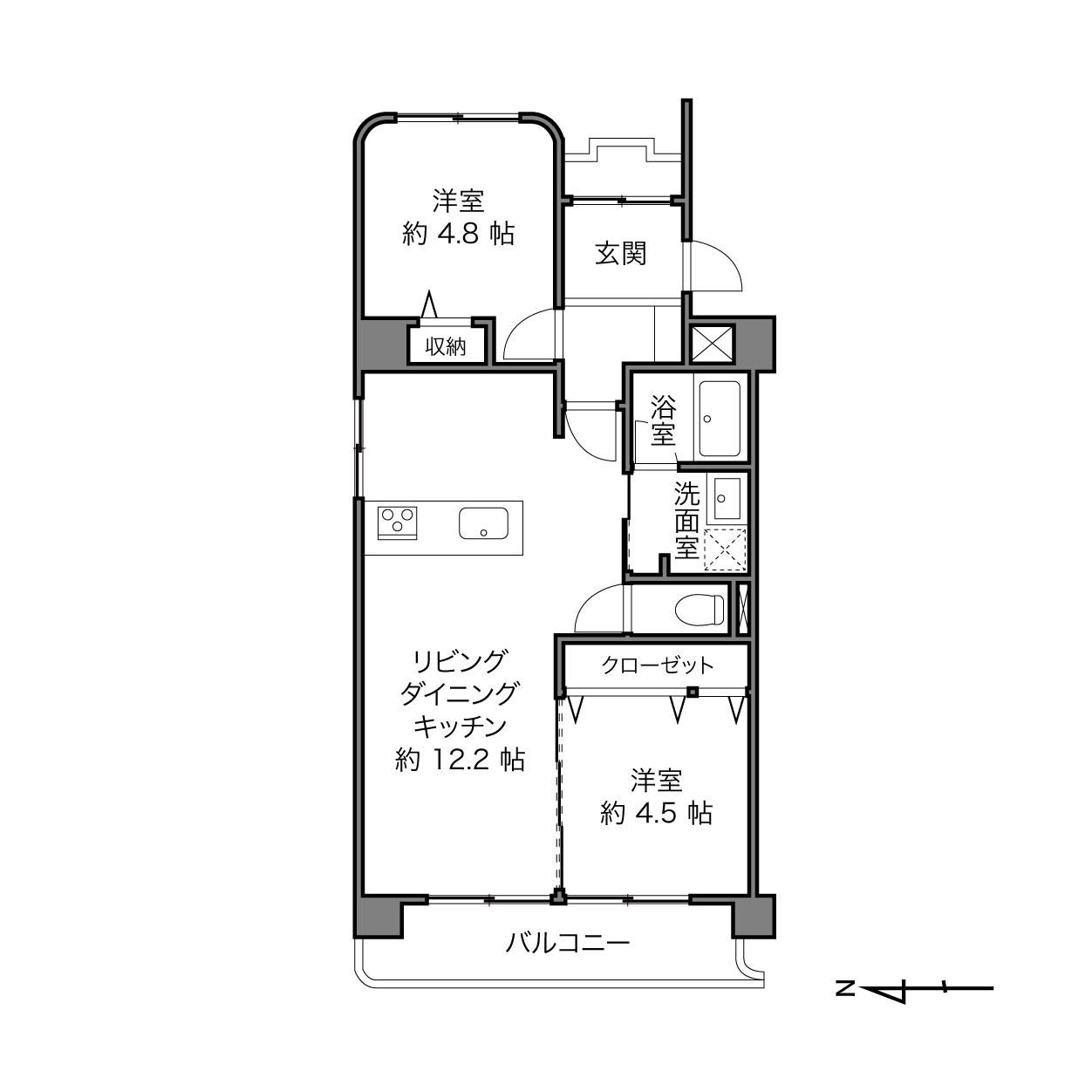 グランドマンシヨン野方の間取り画像