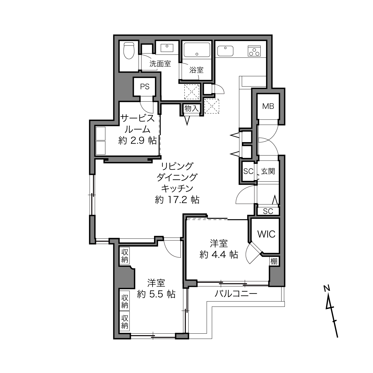 トーエイ高井戸マンションの間取り画像