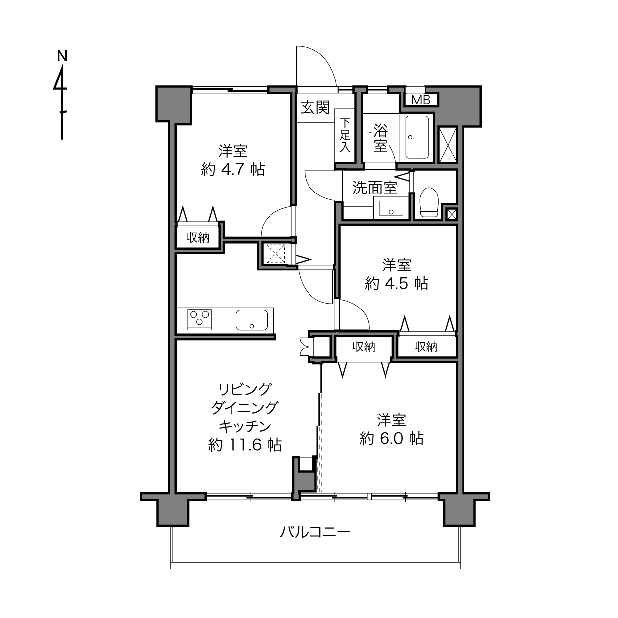 南砂町駅 / 3LDK / 60.72㎡