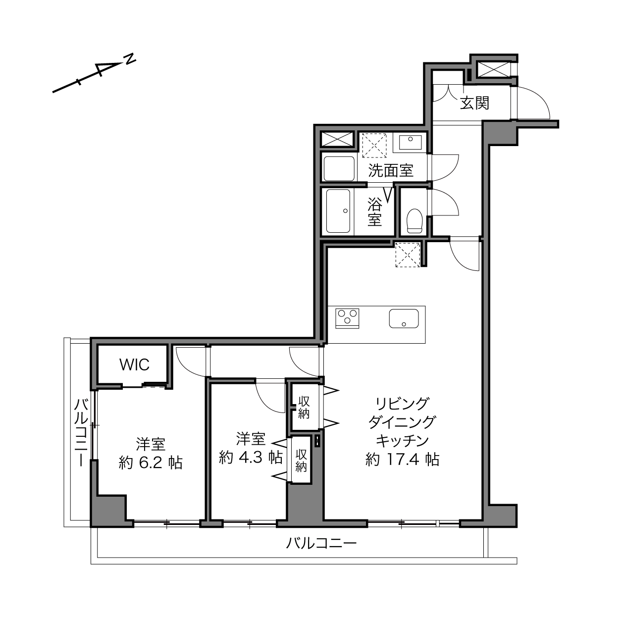 本郷三丁目駅 / 2LDK / 68.75㎡