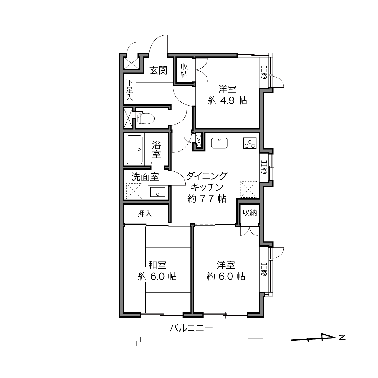 千歳船橋駅 / 3DK / 56.26㎡