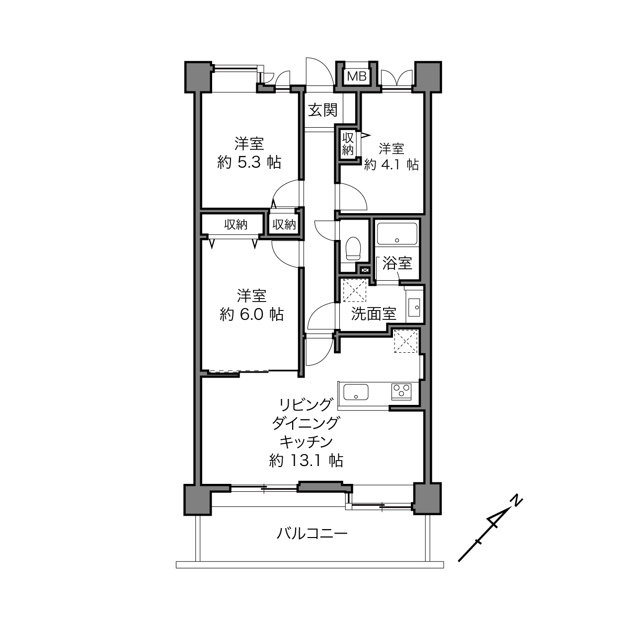 川崎駅 / 3LDK / 62.40㎡