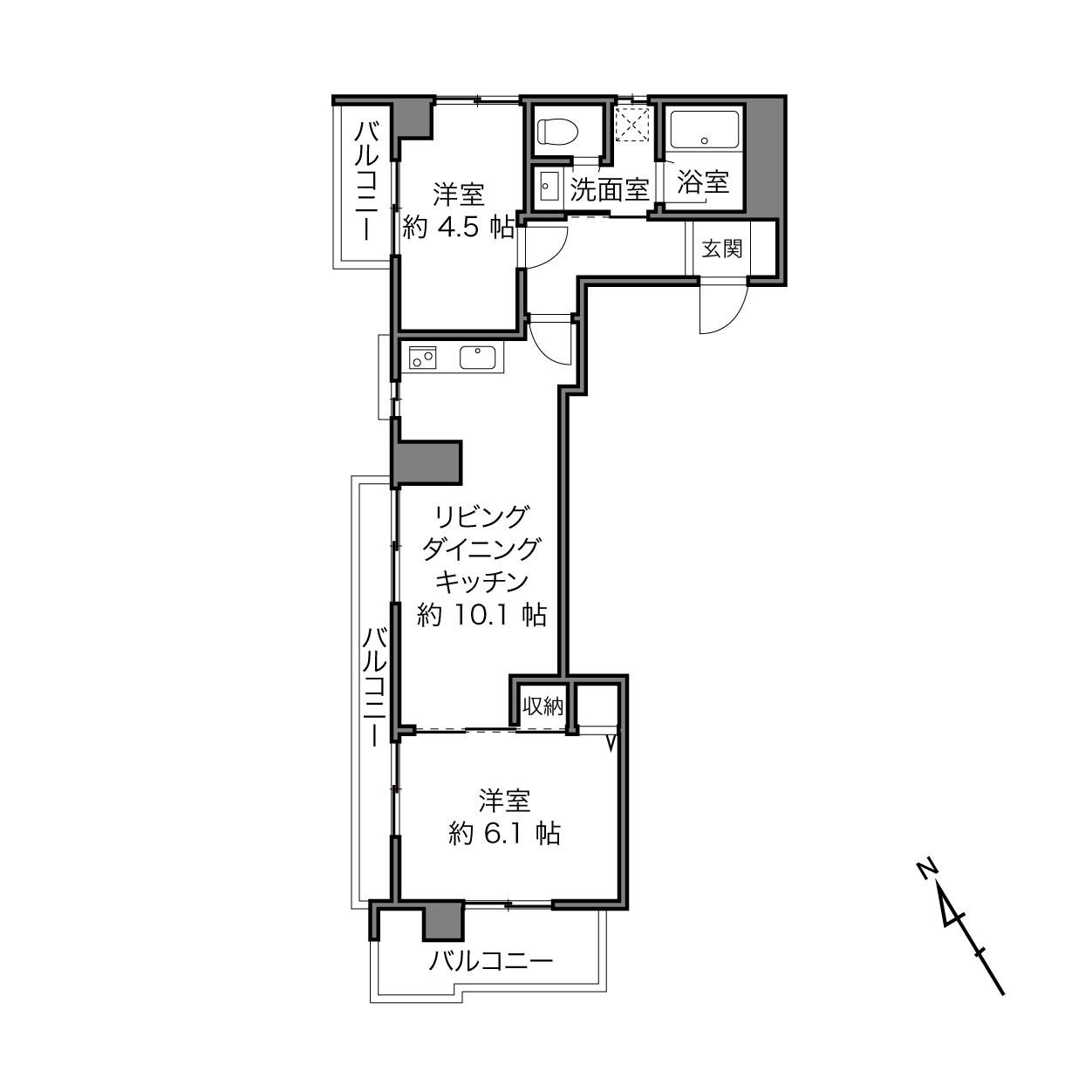 南阿佐ヶ谷駅 / 2LDK / 47.21㎡