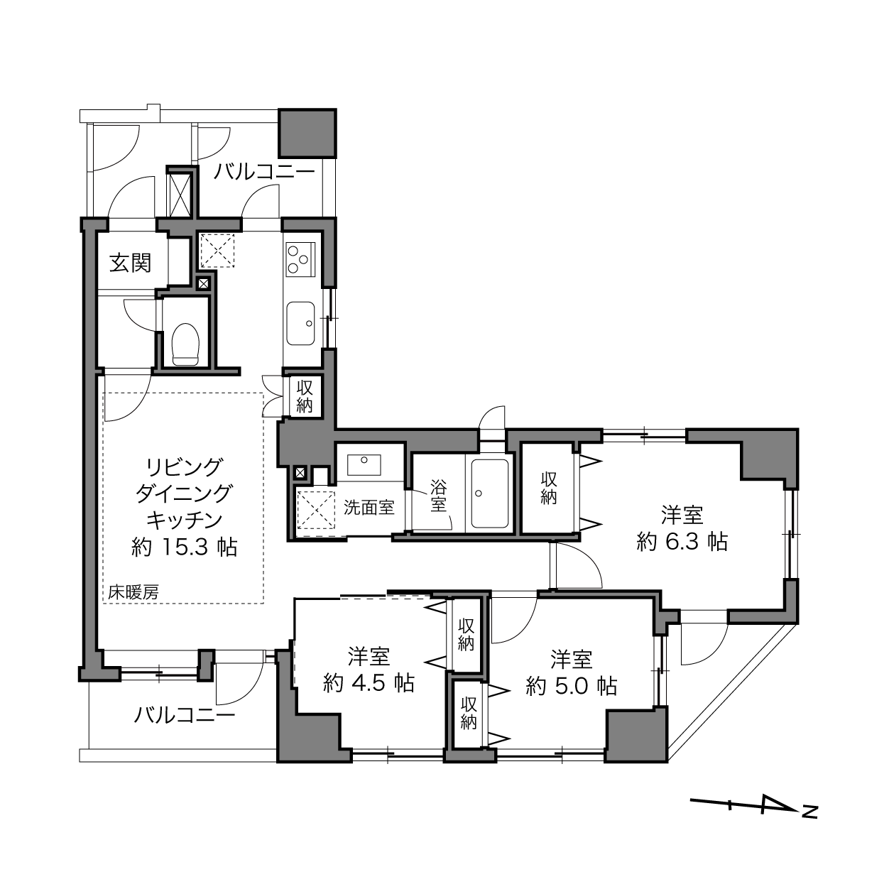 菱和パレス菊川の間取り画像