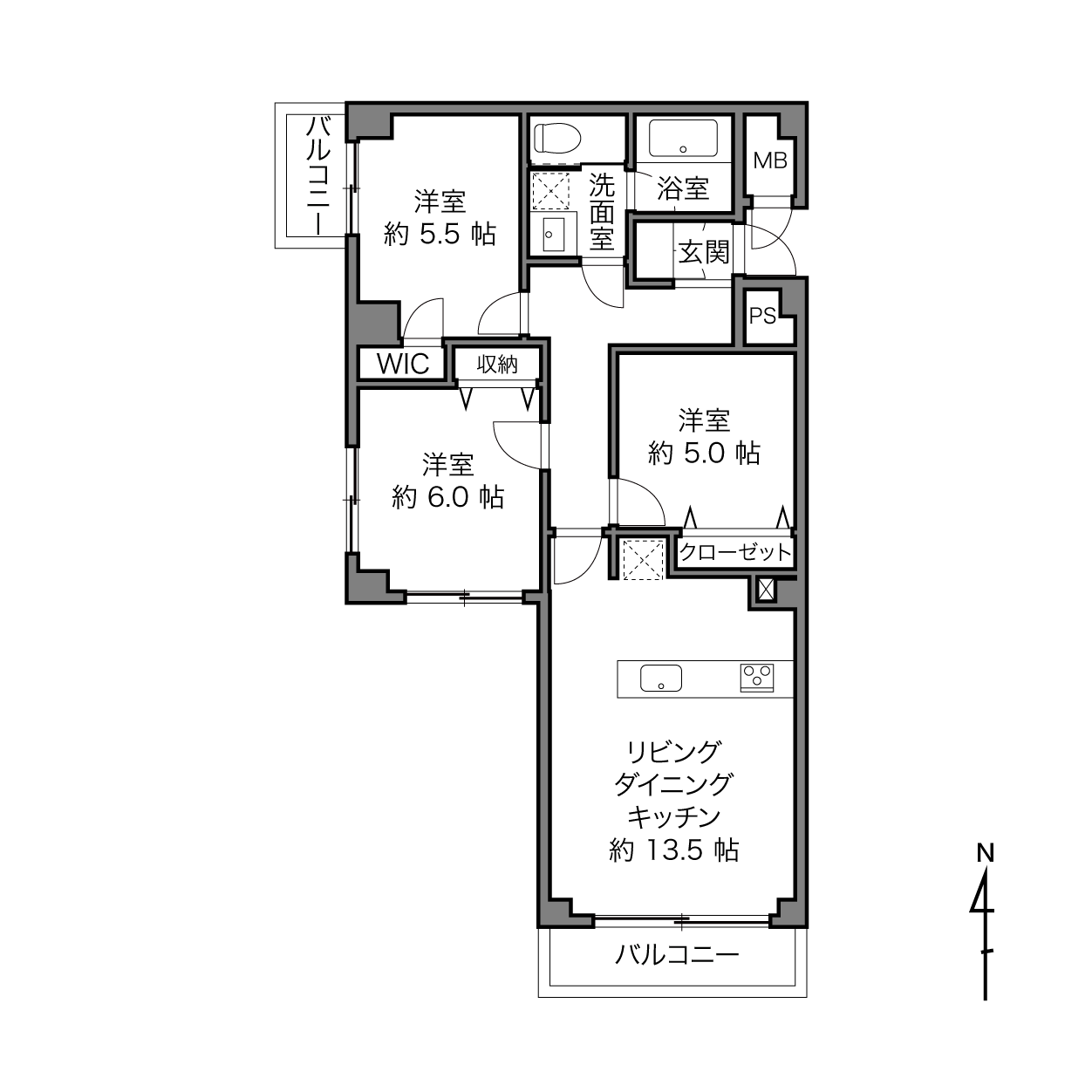 入谷駅 / 3LDK / 71.53㎡