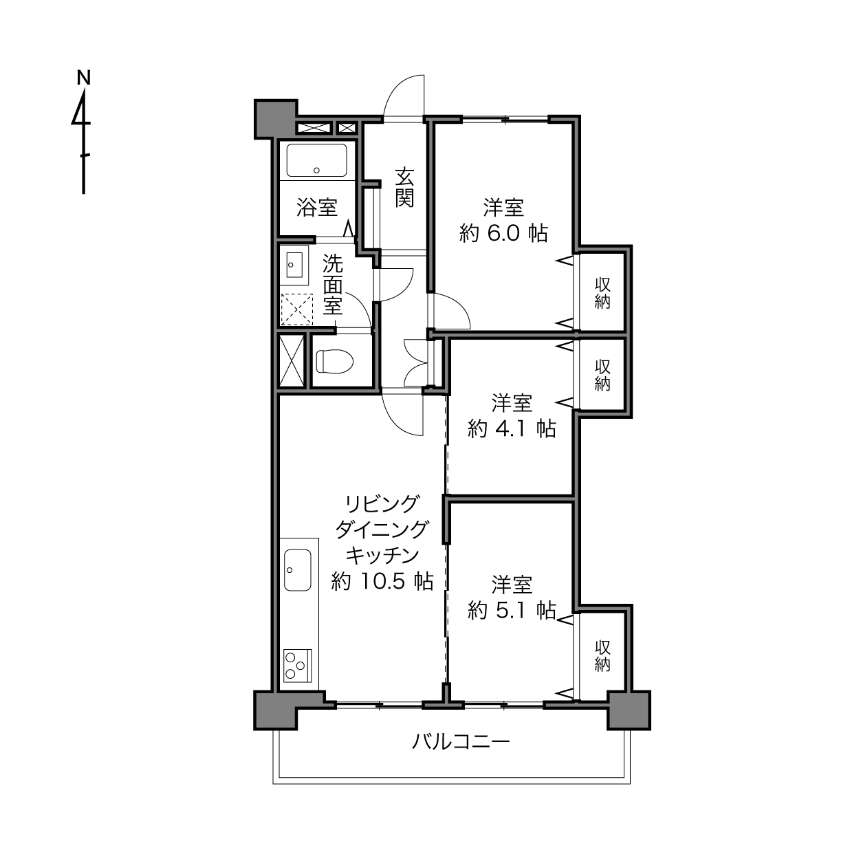 給田南住宅の間取り画像