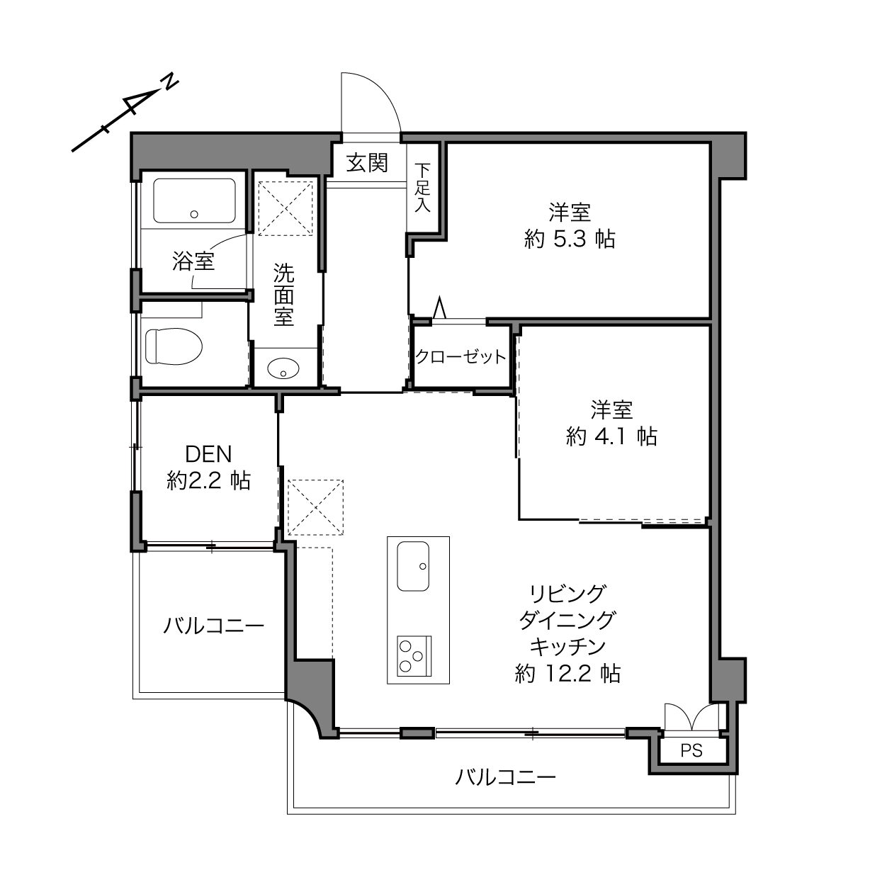 ヴィラ綱島の間取り画像