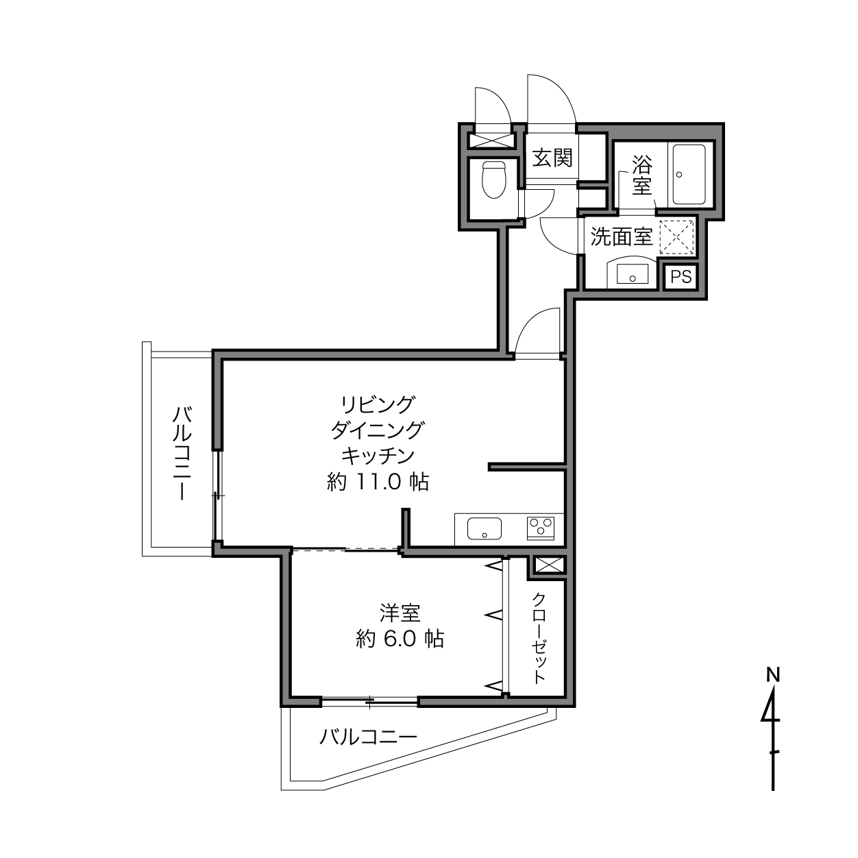 上井草駅 / 1LDK / 44.51㎡