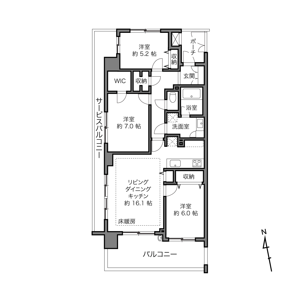 三鷹駅 / 3LDK / 81.61㎡