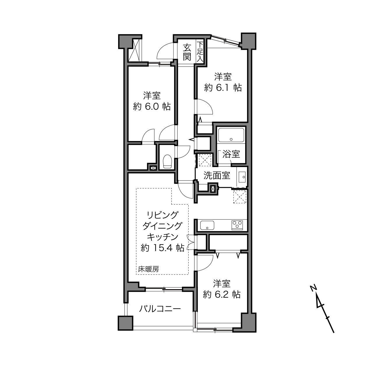 国領駅 / 3LDK / 77.36㎡