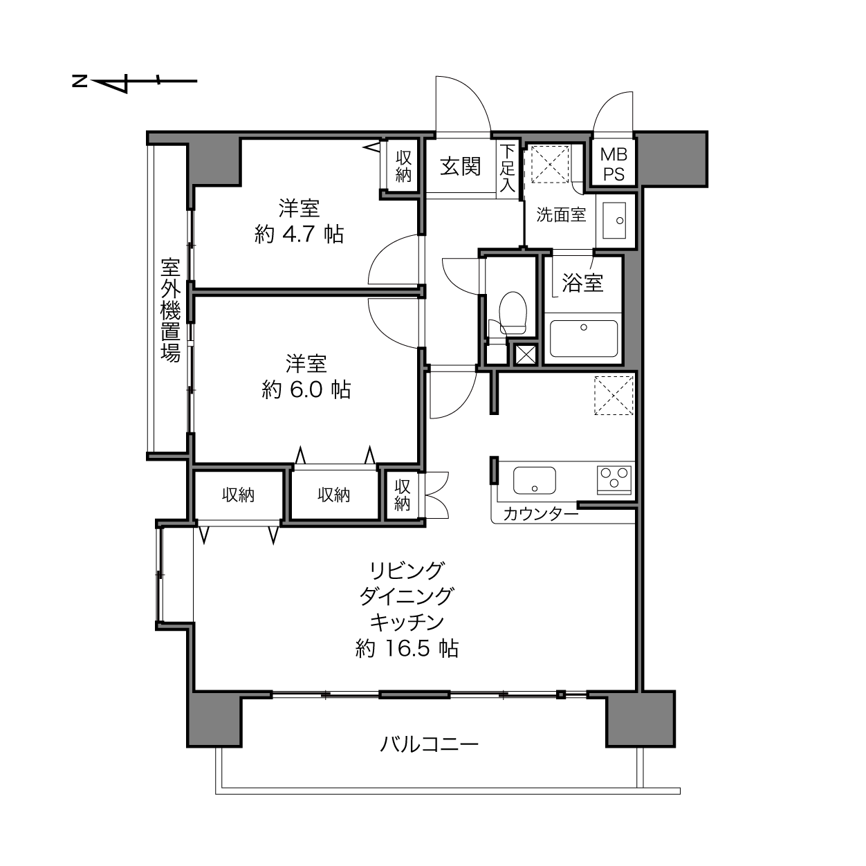 両国駅 / 2LDK / 60.04㎡