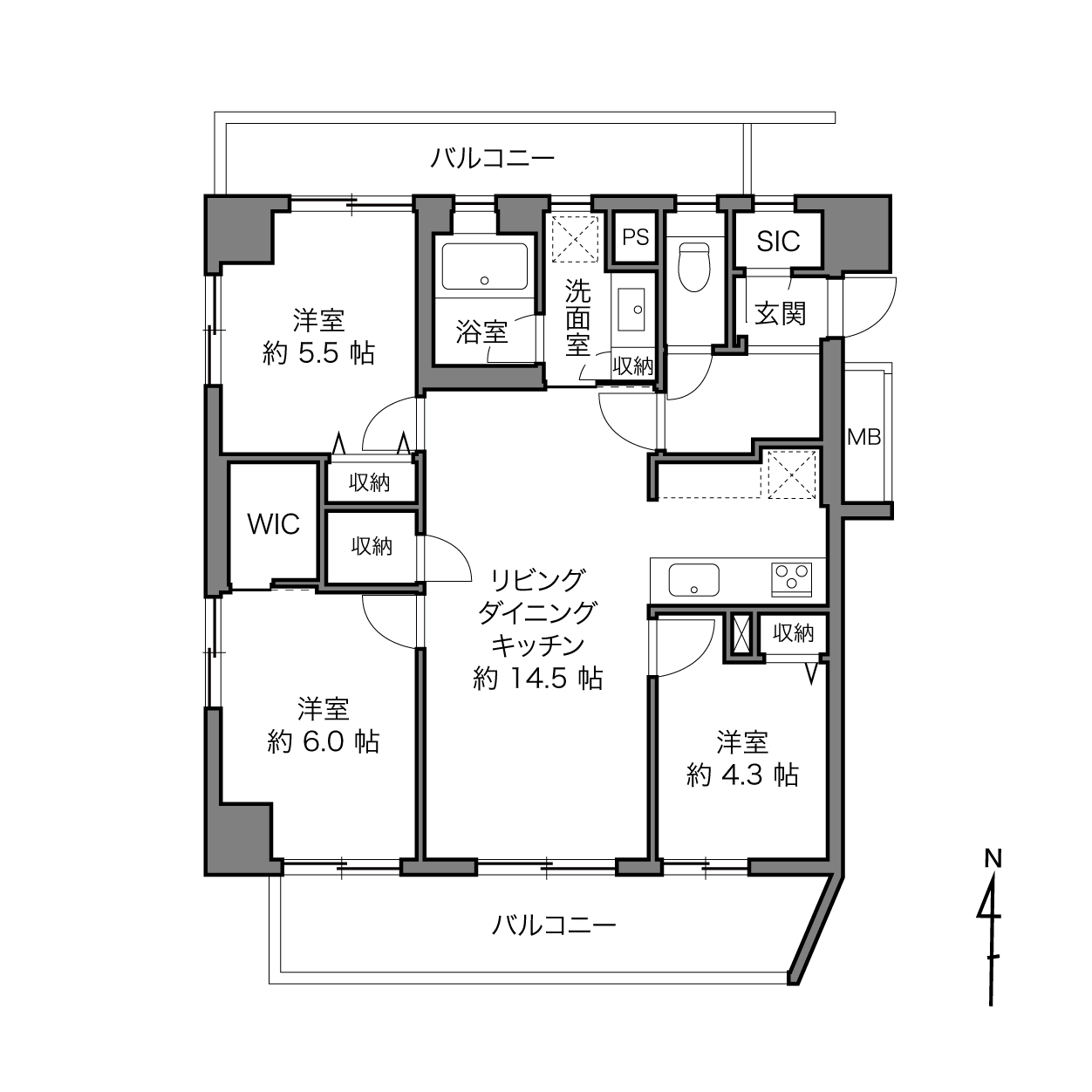 クレッセント三鷹の間取り画像