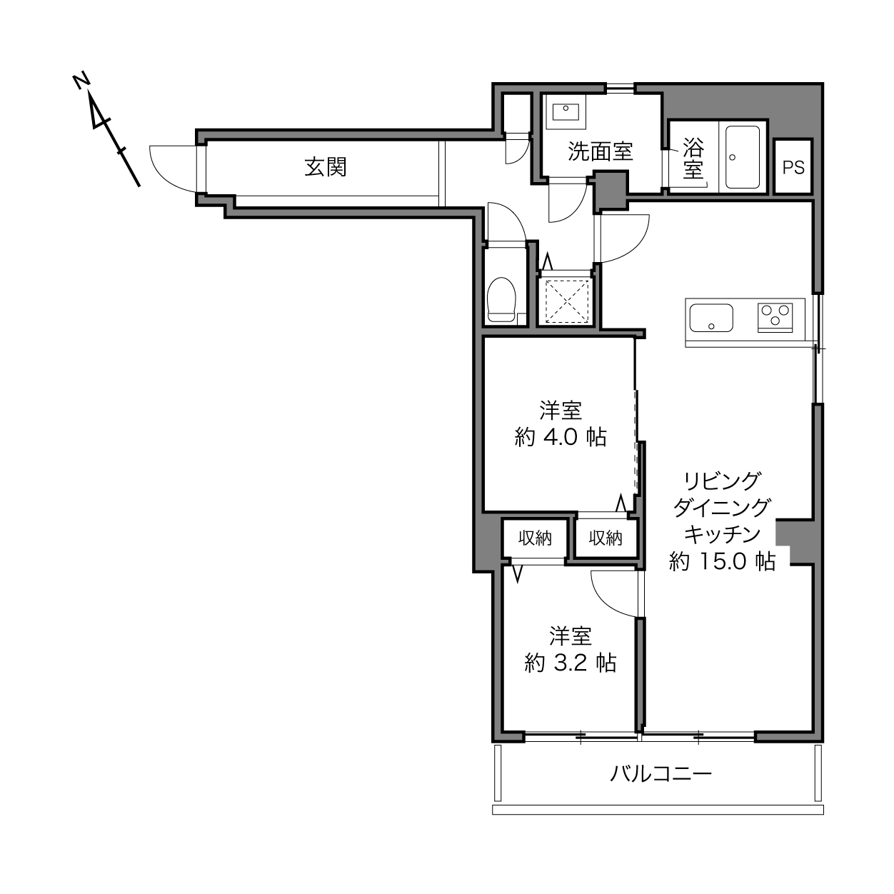 コーポフジの間取り画像