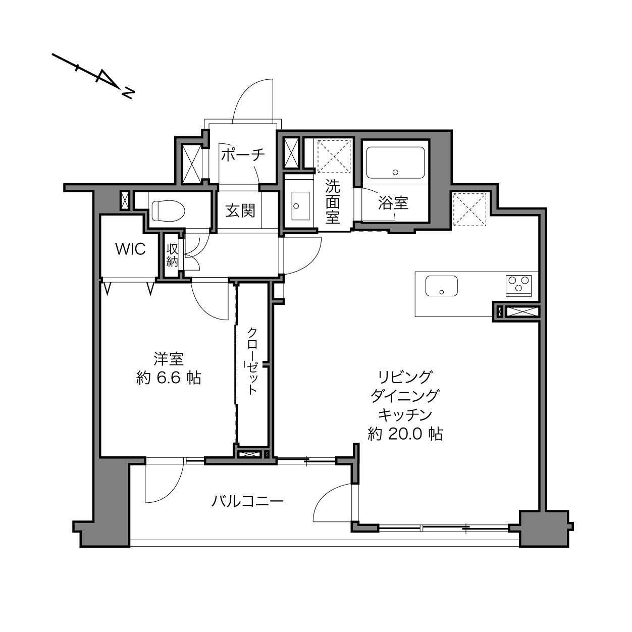 クレッセント麻布ビュータワーの間取り画像