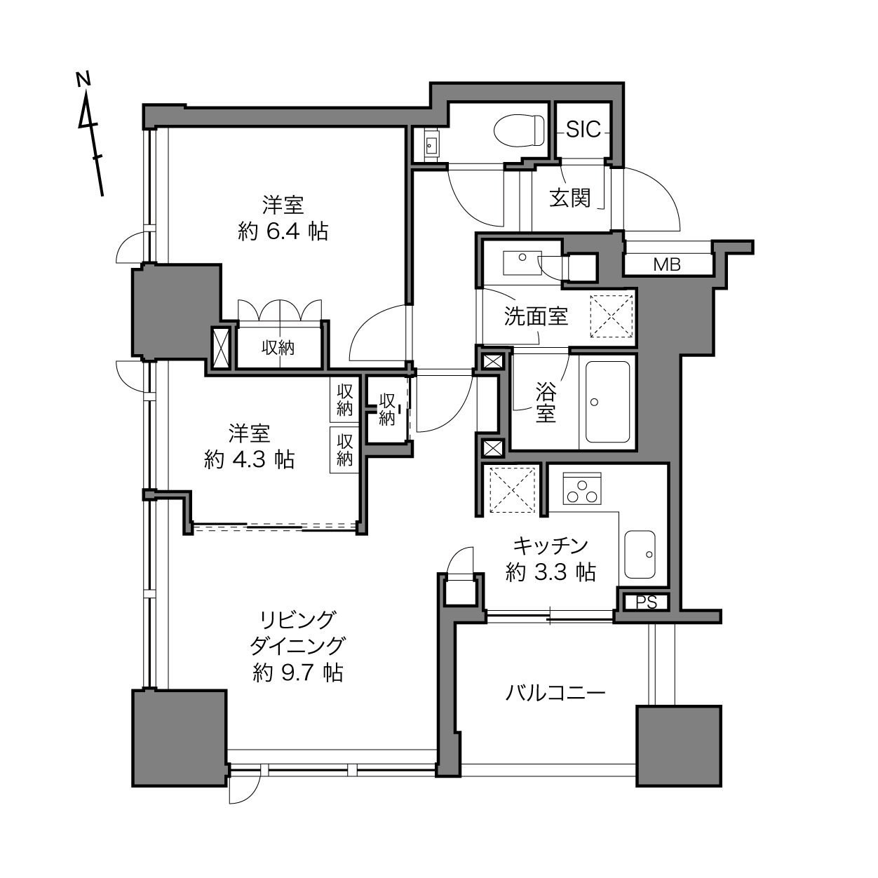 シティタワー池袋ウエストゲートの間取り画像