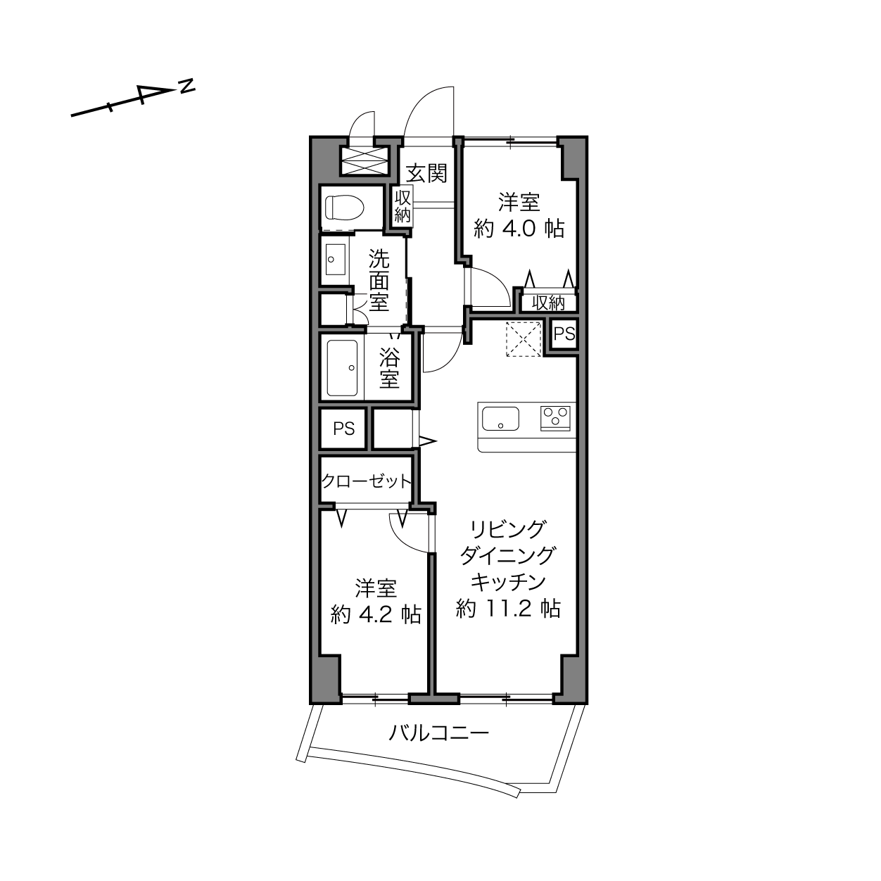 マンション中野ソレイユの間取り画像