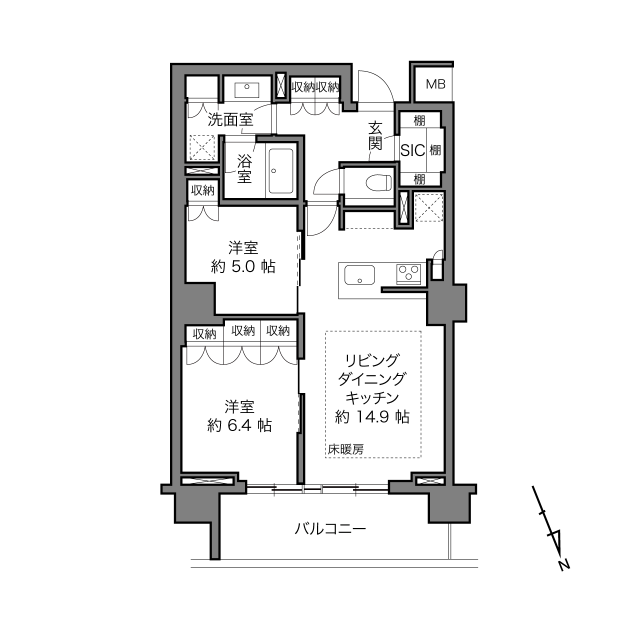 パークナード代官山の間取り画像
