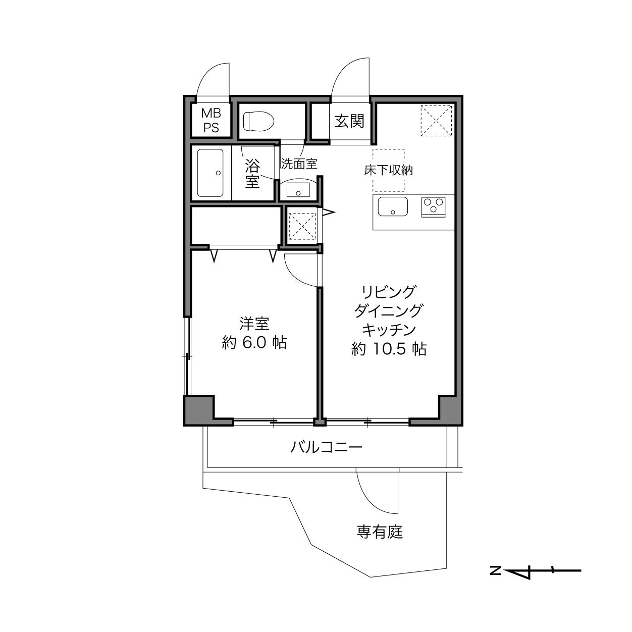 桜新町駅 / 1LDK / 36.99㎡
