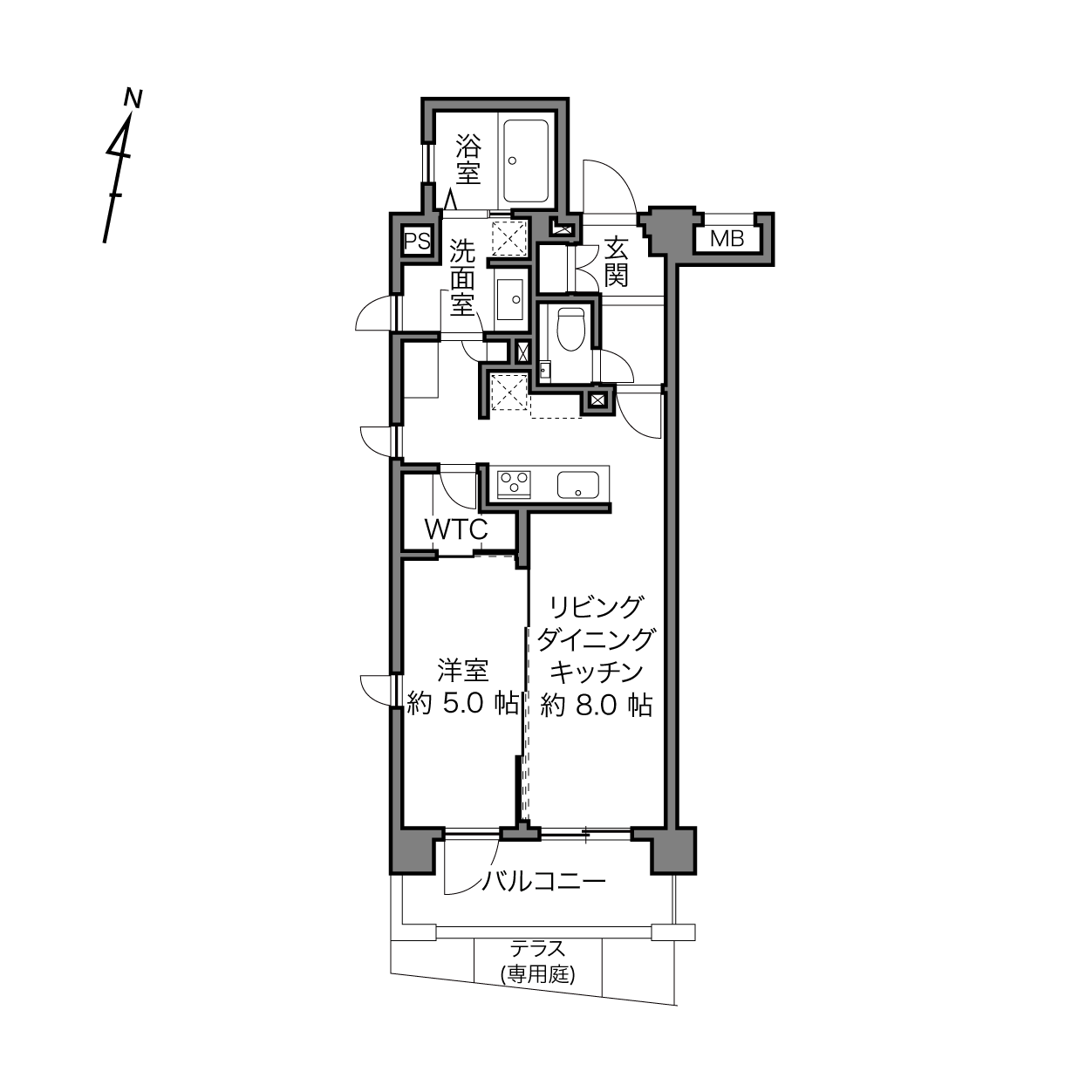 リビオ奥沢自由通りの間取り画像