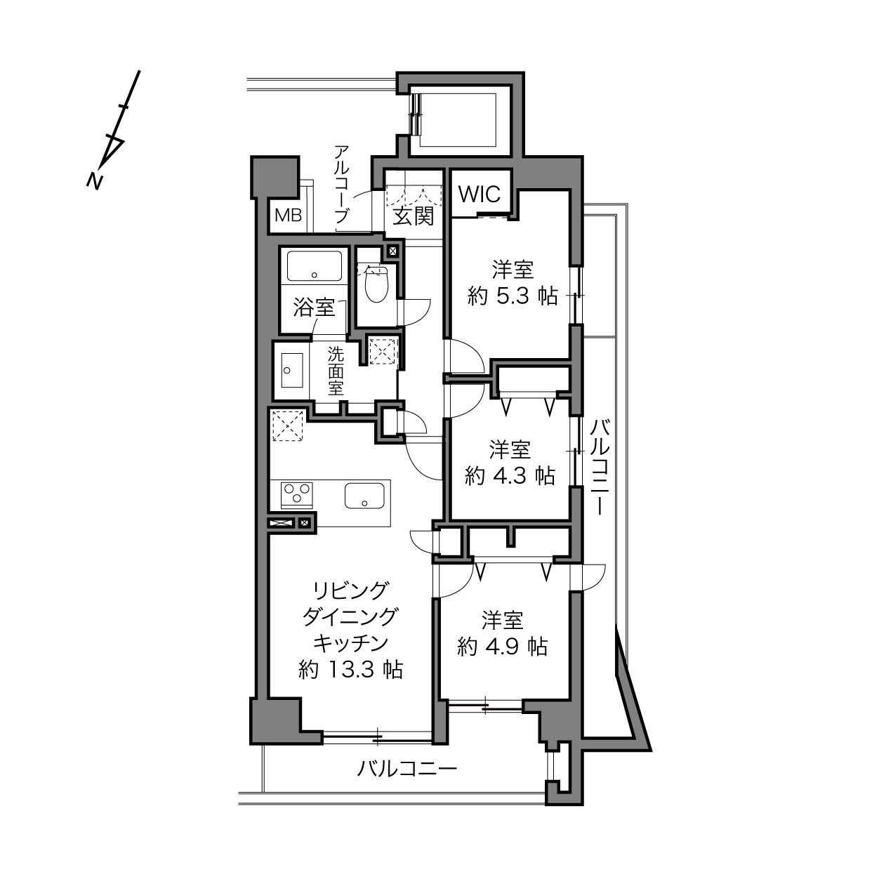 ルネ・上野桜木の間取り画像