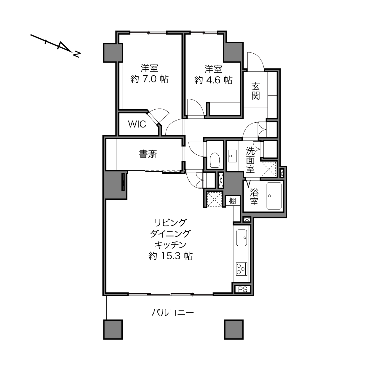 パークスクエア文京音羽の間取り画像