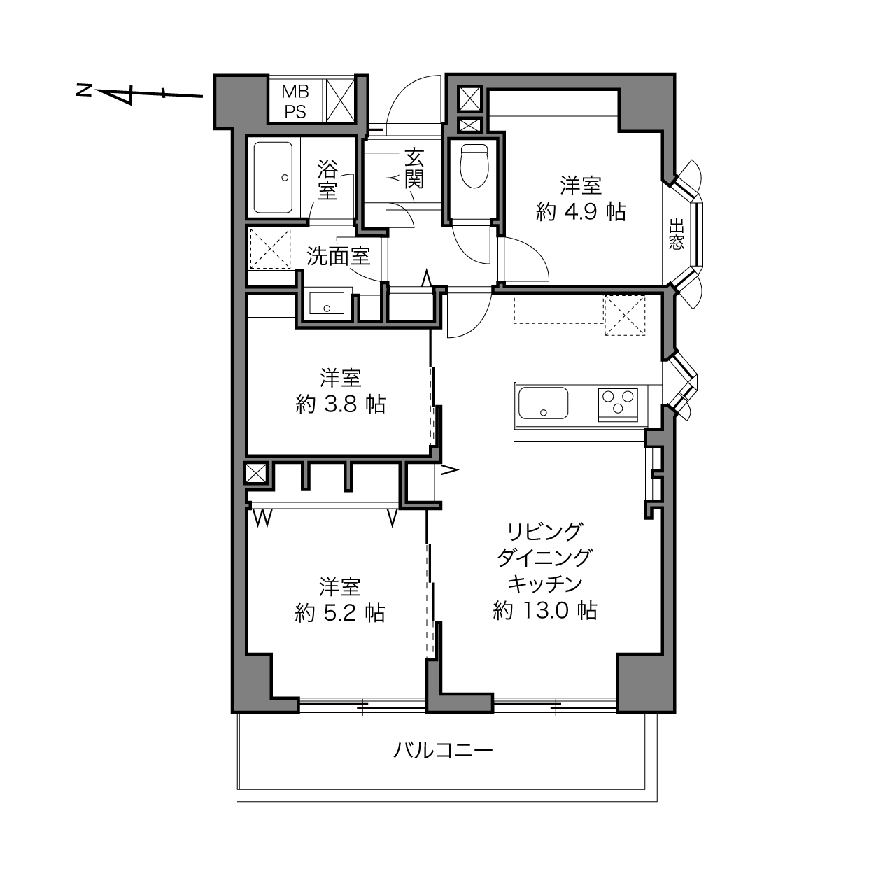大井町駅 / 3LDK / 57.12㎡