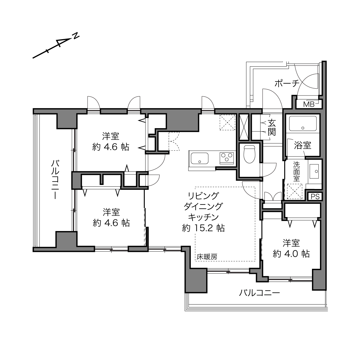 アトラスアベニュー文京関口の間取り画像