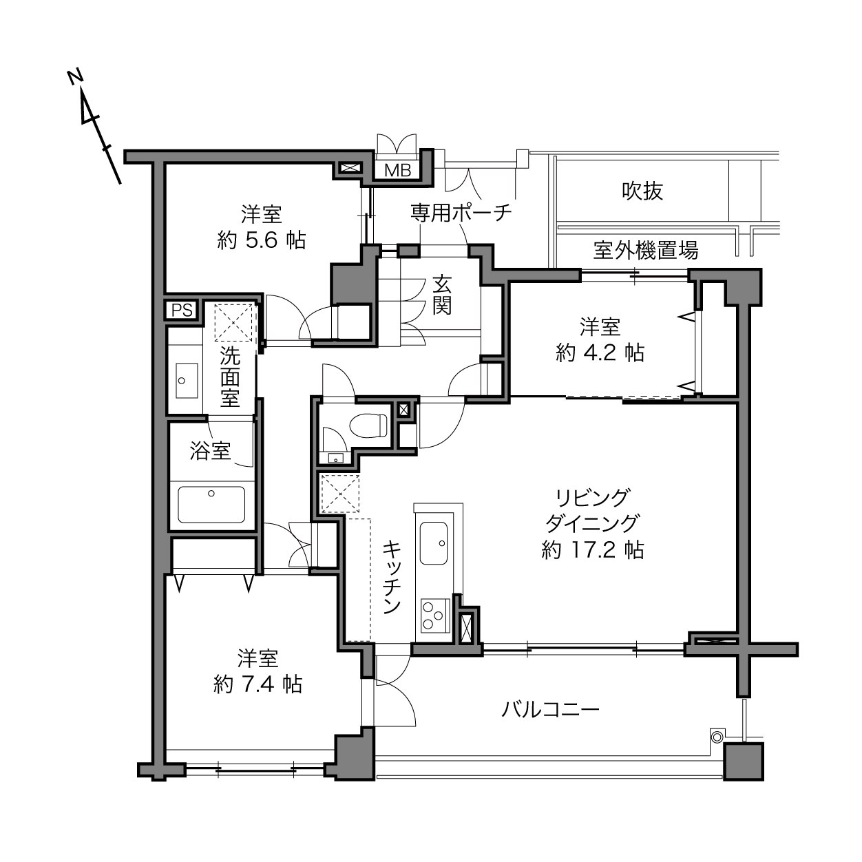 パークグランディ代々木の間取り画像