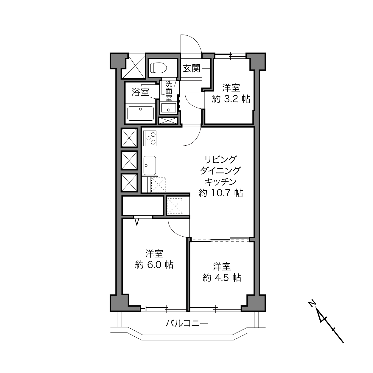 豊栄綱島マンションの間取り画像