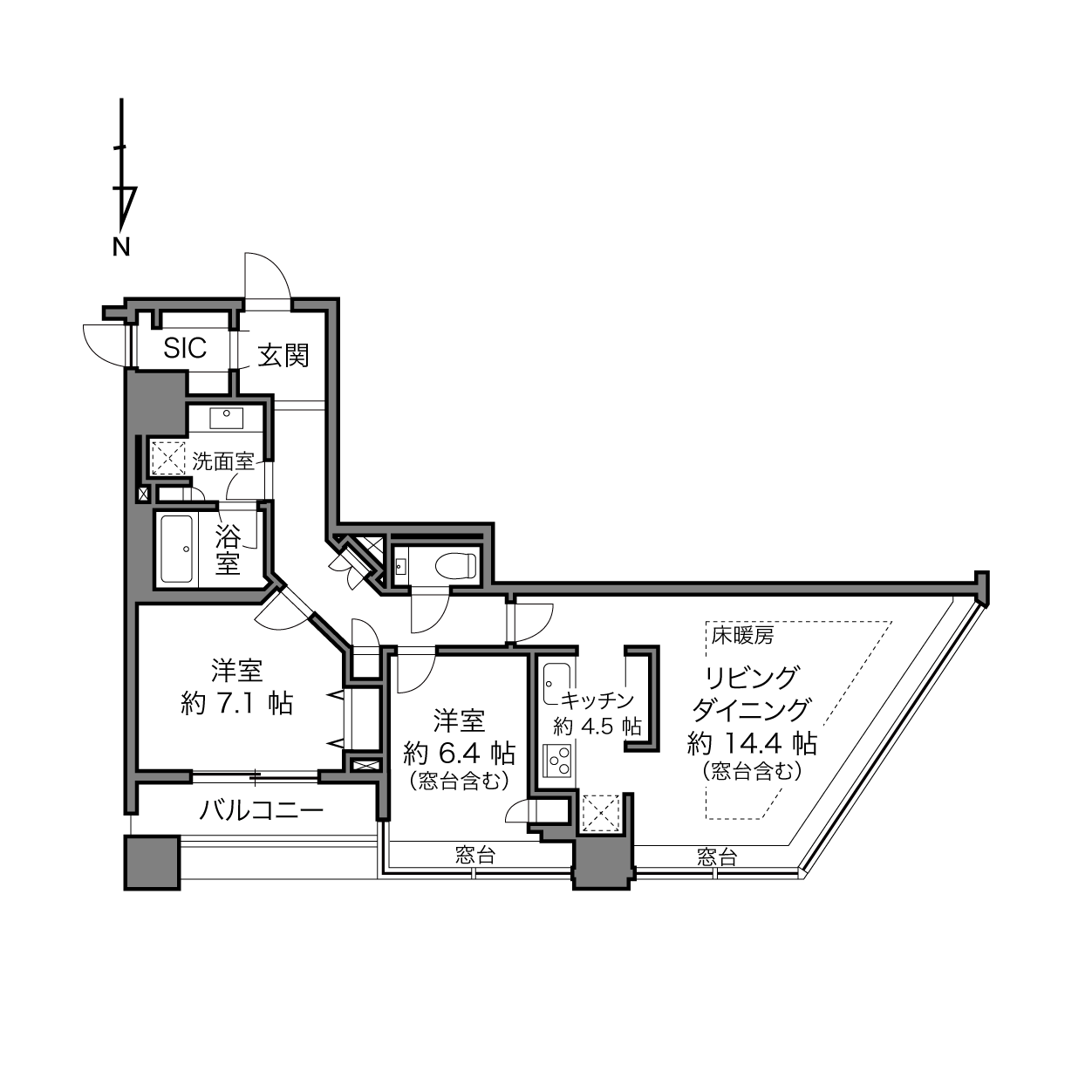 ブリリアタワー東京の間取り画像