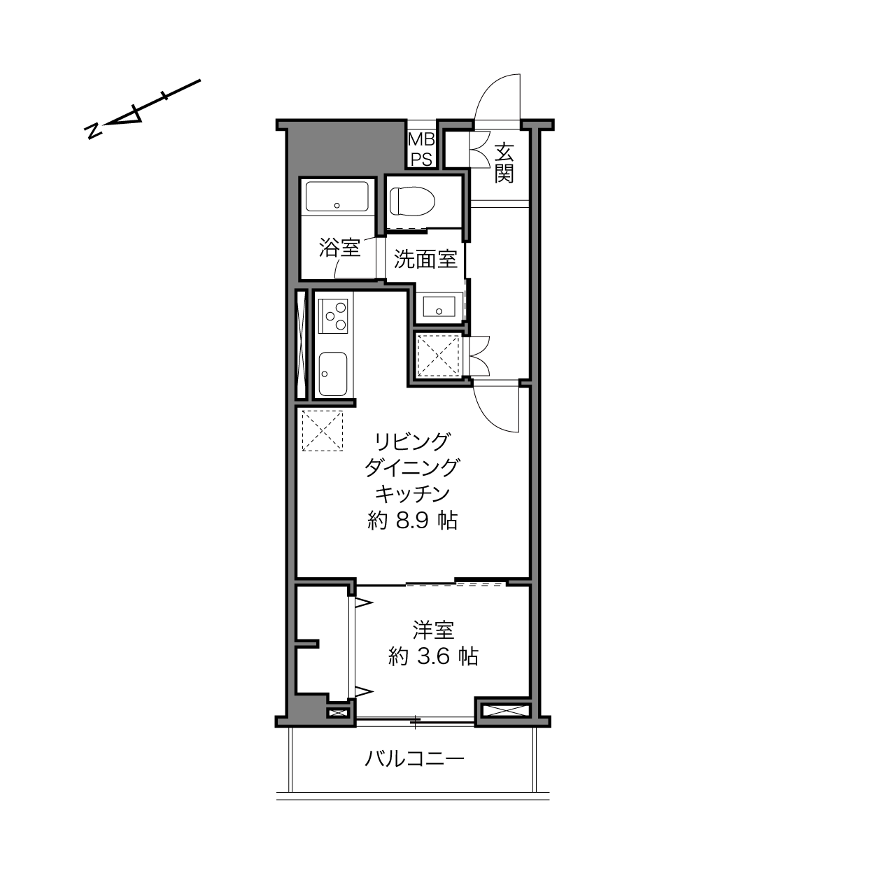 東海文京マンションの間取り画像